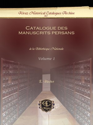 cover image of Catalogue des manuscrits persans